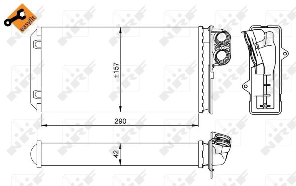 Heat Exchanger, interior heating - 58036 NRF