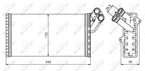 Теплообменник, отопление салона - 58066 NRF