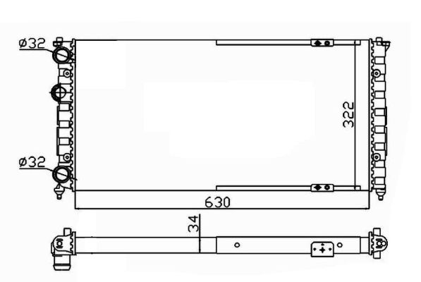 Radiator, engine cooling - 58135 NRF