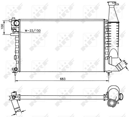 Radiator, engine cooling - 58174 NRF