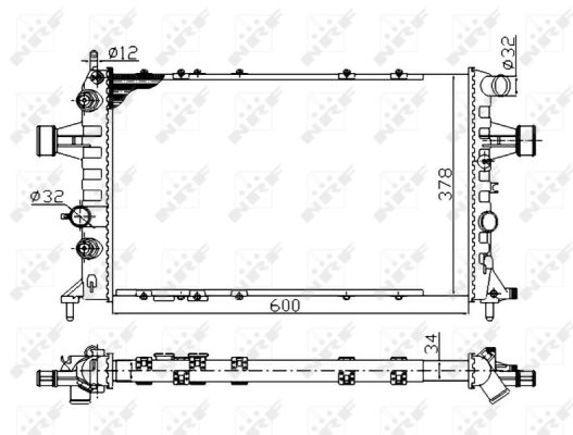 Radiator, engine cooling - 58178A NRF