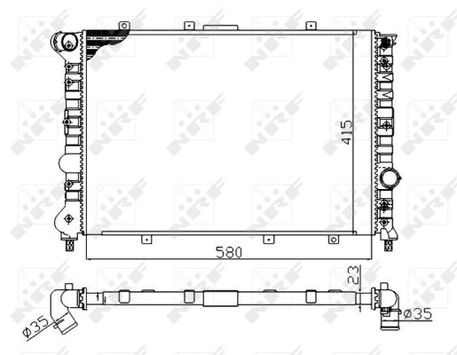 Radiatore, Raffreddamento motore - 58202A NRF
