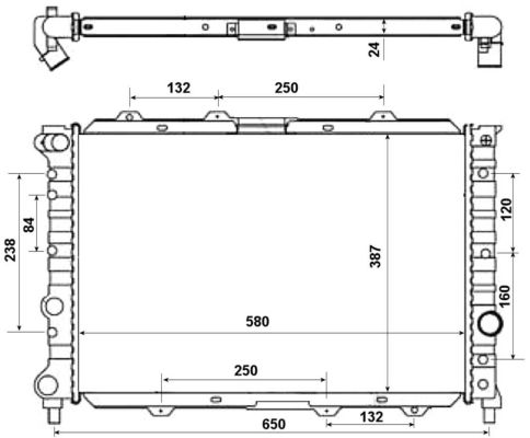 Радиатор, охлаждение двигателя - 58202 NRF