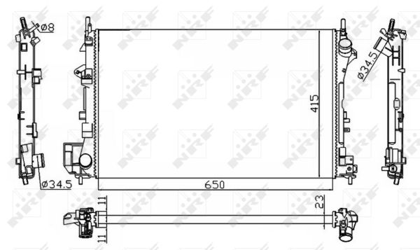 Radiator, engine cooling - 58203A NRF
