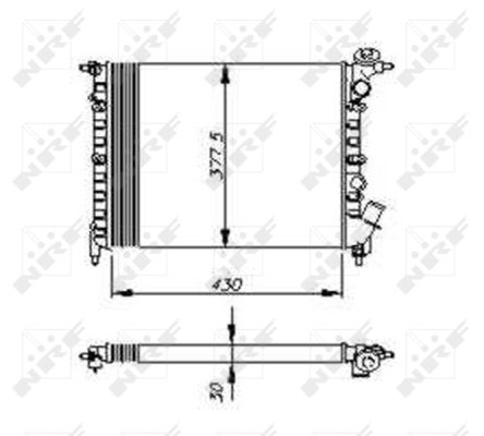 Radiatore, Raffreddamento motore - 58207 NRF