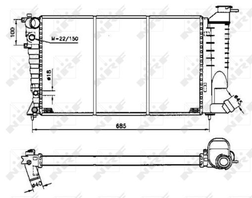 Radiatore, Raffreddamento motore - 58233 NRF