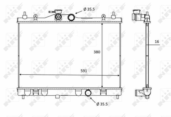 Radiator, engine cooling - 58236 NRF