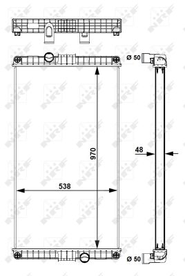 Radiator, engine cooling - 58248 NRF