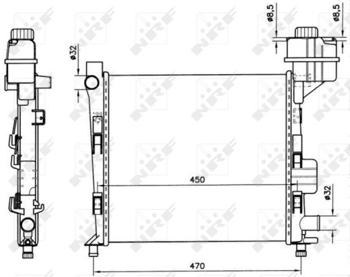 Radiator, engine cooling - 58252 NRF