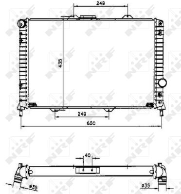 Radiator, engine cooling - 58254 NRF