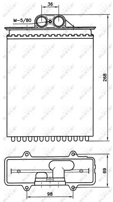 Теплообменник, отопление салона - 58255 NRF