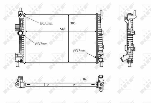 Radiator, engine cooling - 58289 NRF