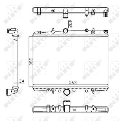 Radiator, engine cooling - 58303A NRF