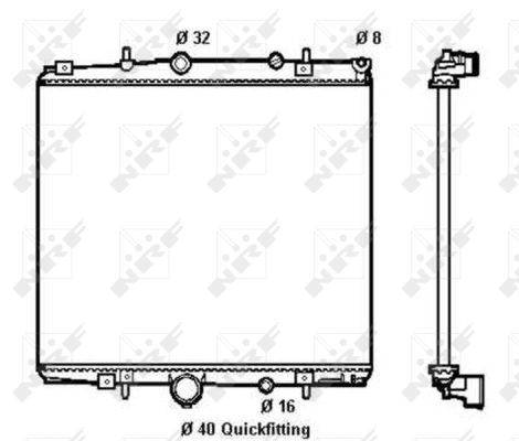 Radiator, engine cooling - 58313 NRF