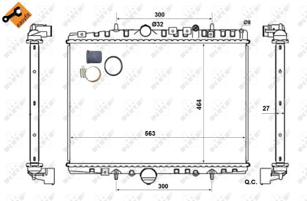 Radiator, engine cooling - 58315 NRF