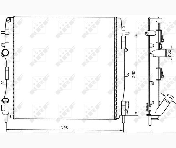 Radiator, engine cooling - 58316A NRF