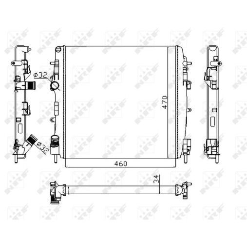 Radiator, engine cooling - 58317A NRF