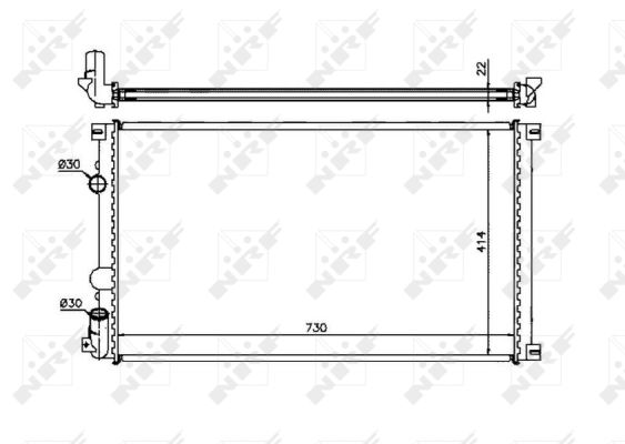 Radiator, engine cooling - 58321 NRF