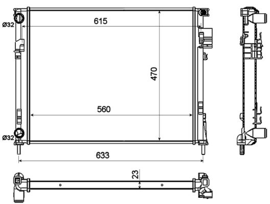 Radiator, engine cooling - 58333 NRF
