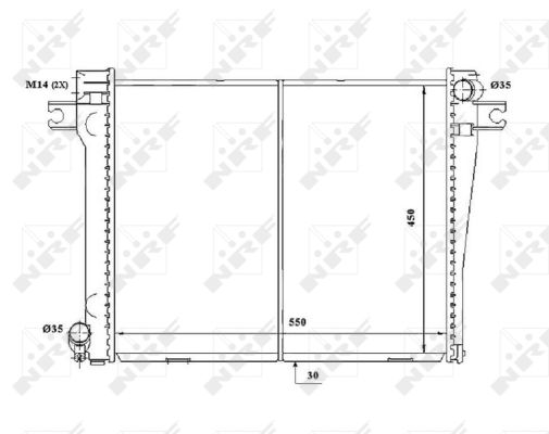 Radiator, engine cooling - 58338 NRF