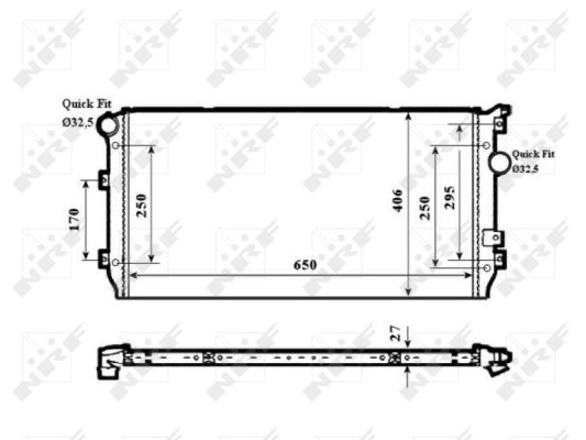 Radiator, engine cooling - 58339 NRF