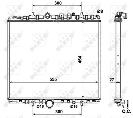Radiator, engine cooling - 58373 NRF