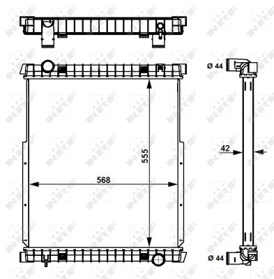 Radiator, engine cooling - 58377 NRF