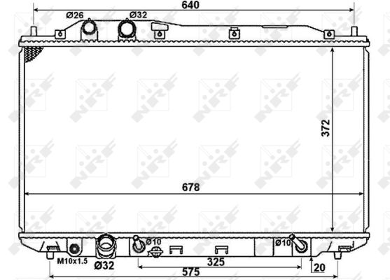 Radiator, engine cooling - 58379 NRF