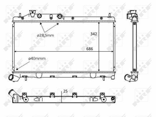 Radiatore, Raffreddamento motore - 58385 NRF