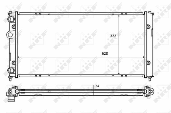 Radiator, engine cooling - 58386 NRF