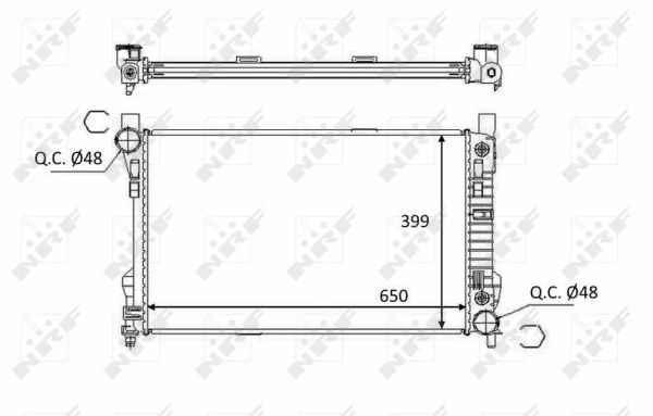 Radiator, engine cooling - 58390 NRF