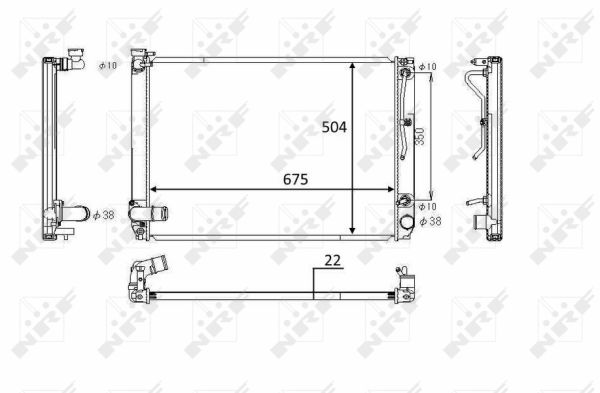 Radiator, engine cooling - 58391 NRF