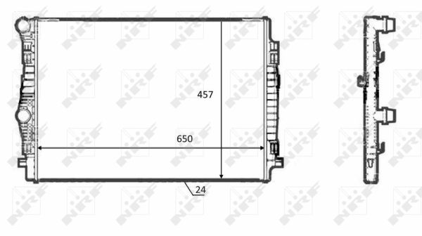 Radiator, engine cooling - 58392 NRF