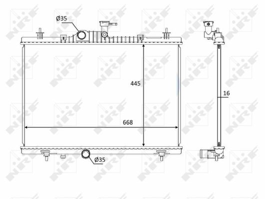 Radiatore, Raffreddamento motore - 58394 NRF
