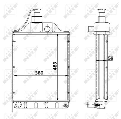 Radiator, engine cooling - 58408 NRF