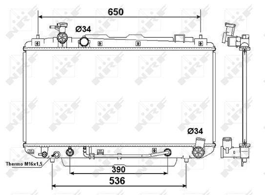 Radiator, engine cooling - 58415 NRF