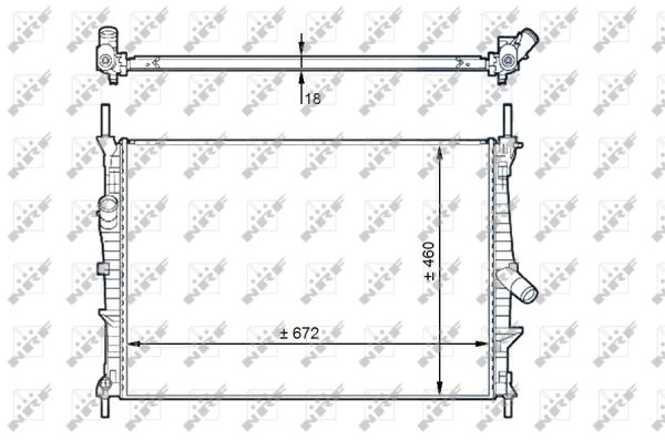 Radiator, engine cooling - 58441 NRF