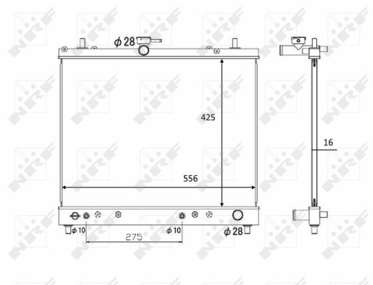 Radiator, engine cooling - 58446 NRF