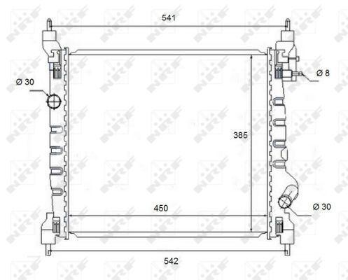Radiator, engine cooling - 58454 NRF