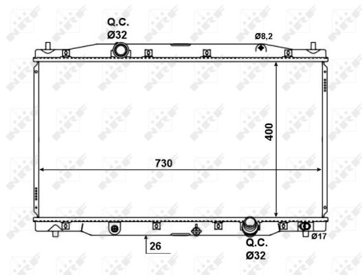 Radiator, engine cooling - 58457 NRF