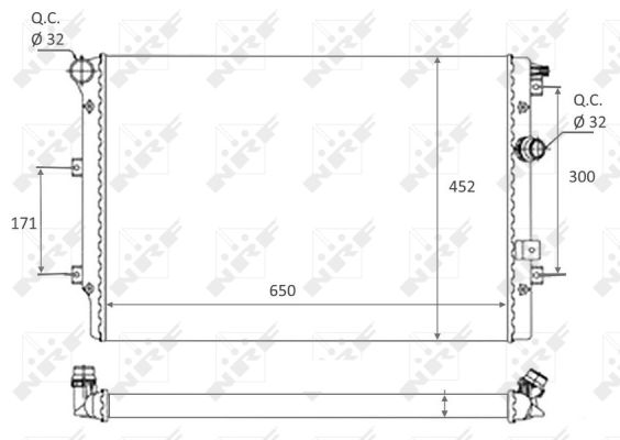 Radiator, engine cooling - 58464 NRF