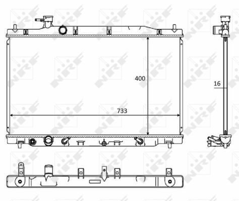 Radiatore, Raffreddamento motore - 58469 NRF
