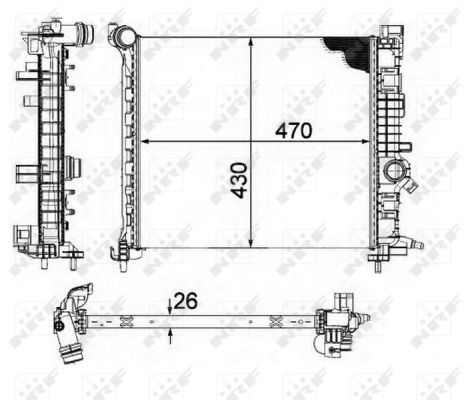 Radiatore, Raffreddamento motore - 58476 NRF