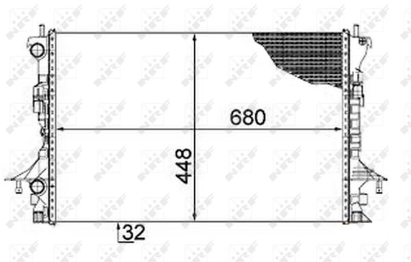Radiator, engine cooling - 58479 NRF