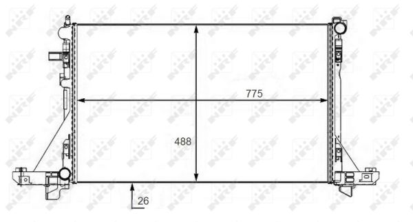Radiator, engine cooling - 58481 NRF