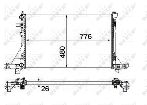 Radiatore, Raffreddamento motore - 58482 NRF