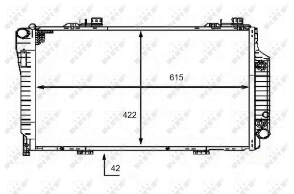 Radiator, engine cooling - 58483 NRF