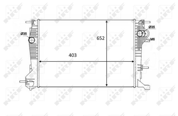 Radiator, engine cooling - 58488 NRF