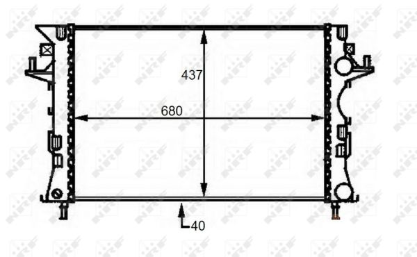 Radiatore, Raffreddamento motore - 58490 NRF
