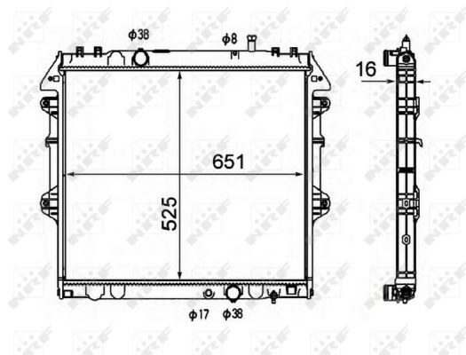 Radiatore, Raffreddamento motore - 58491 NRF